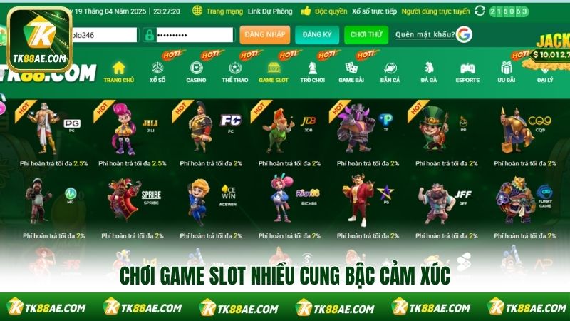 Chơi game slot nhiều cung bậc cảm xúc Chơi game slot nhiều cung bậc cảm xúc