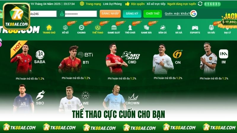 Thể thao cực cuốn cho bạn Thể thao cực cuốn cho bạn